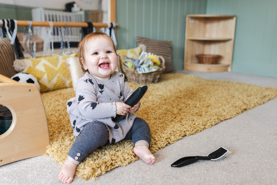 Kids playing in caterpillar room